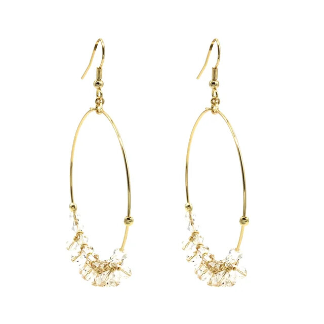 Moon Stone Hoops