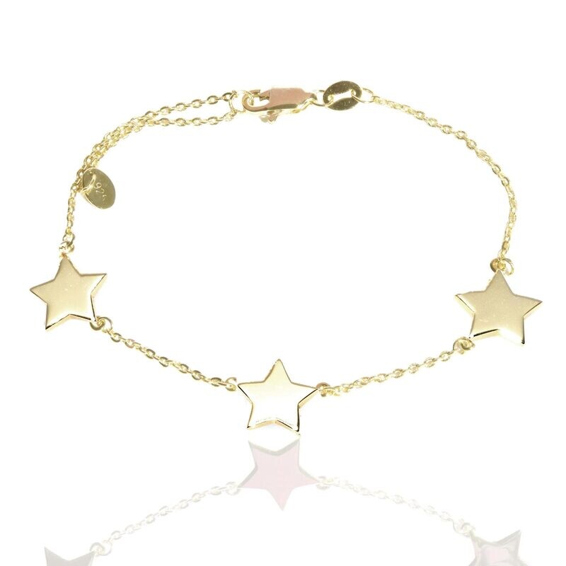 Trio of Stars SS GP Bracelet