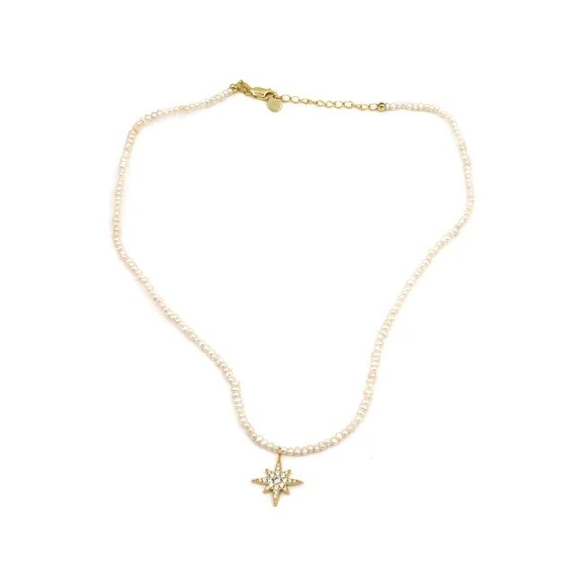 My Tiny Pearl choker with Ophelia North Star Charm