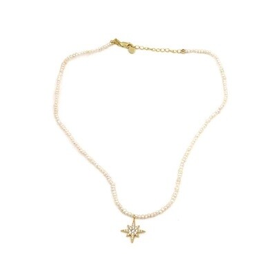 My Tiny Pearl choker with Ophelia North Star Charm