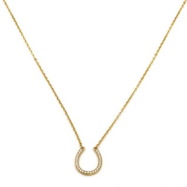 Horse Shoe Good Luck Charm Necklace for Brides and Brides Maids