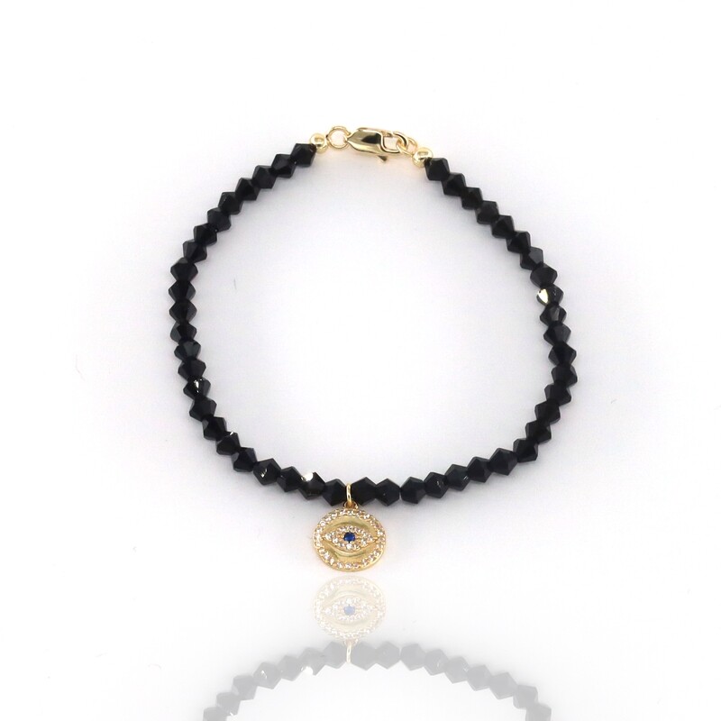 Jo Harpur&#39;s Black Onyx Evil Eye Bracelet