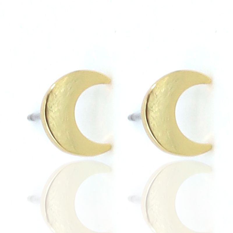 Crescent Moon Gold  Filled Studs