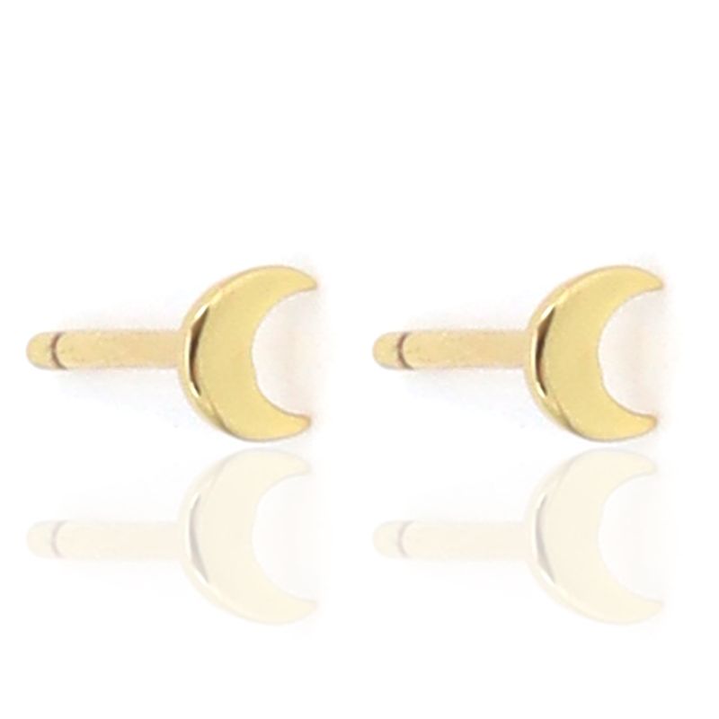 Crescent Moon Gold  Filled Studs