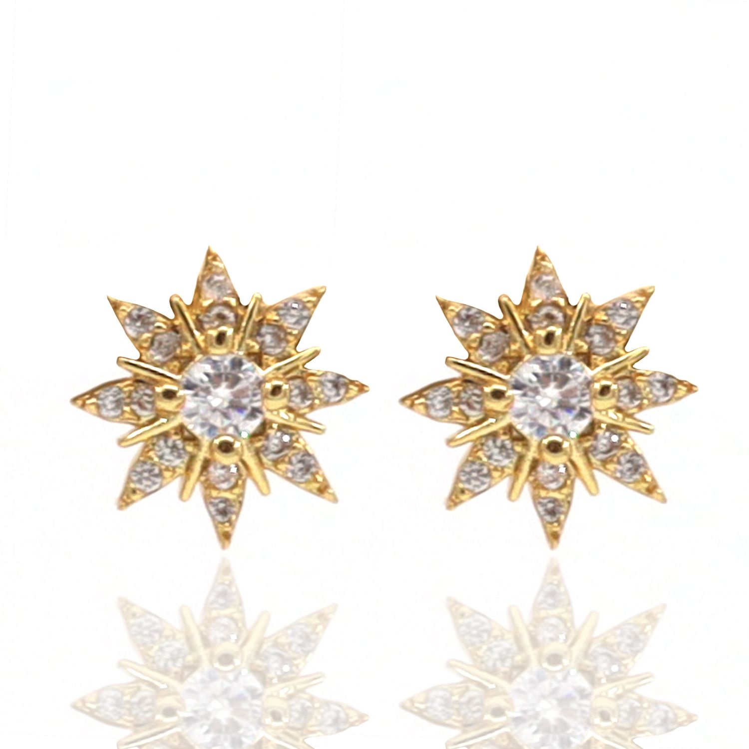 Star Burst Gold Filled Earrings