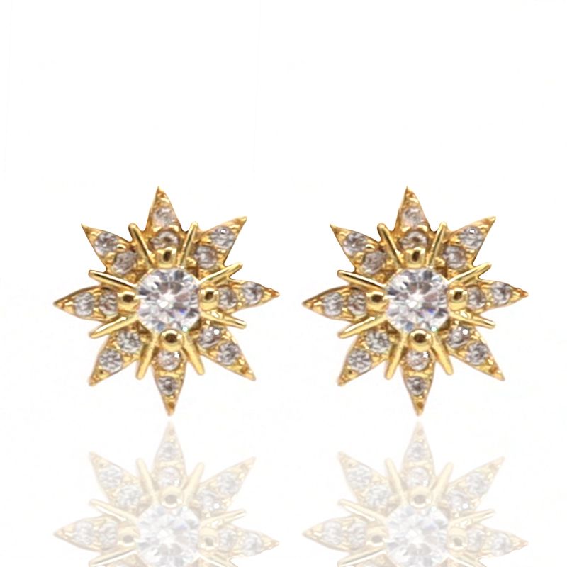 Star Burst Gold Filled Earrings