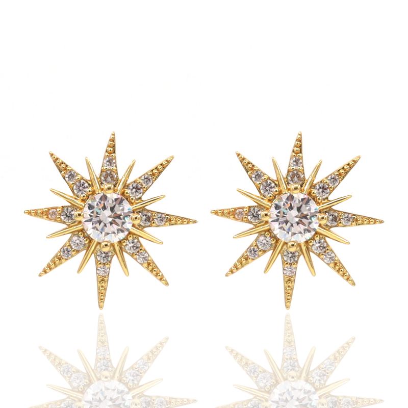 Star Burst Gold Filled Earrings