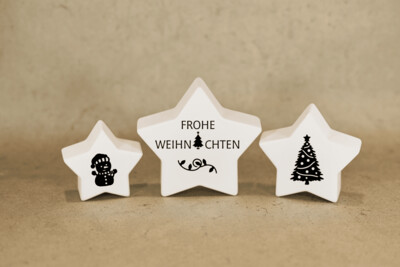 Sterne 3er Set personalisierbar Sterne 3er Set personalisierbar