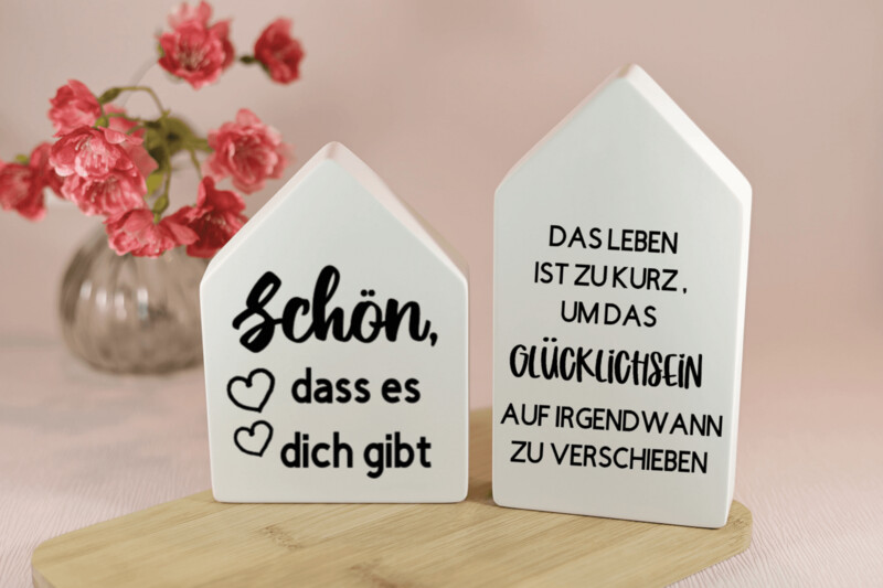 Dekohäuser 2er Set personalisierbar Dekohäuser 2er Set personalisierbar