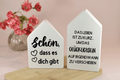 Dekohäuser 2er Set personalisierbar Dekohäuser 2er Set personalisierbar