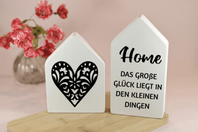 Dekohäuser 2er Set personalisierbar Dekohäuser 2er Set personalisierbar