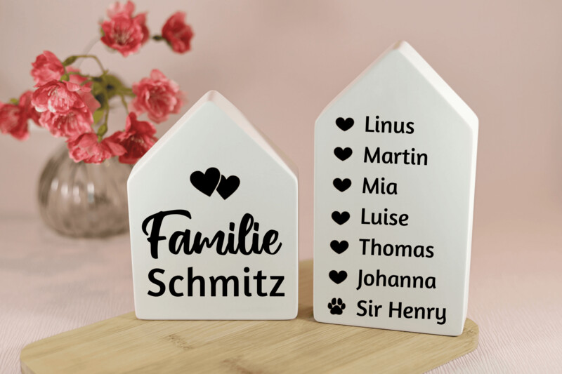 Dekohäuser 2er Set personalisierbar Dekohäuser 2er Set personalisierbar