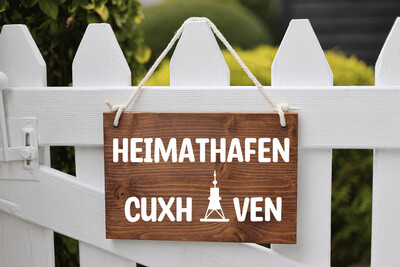 Holzschild Heimathafen Ortsname Holzschild Heimathafen Ortsname