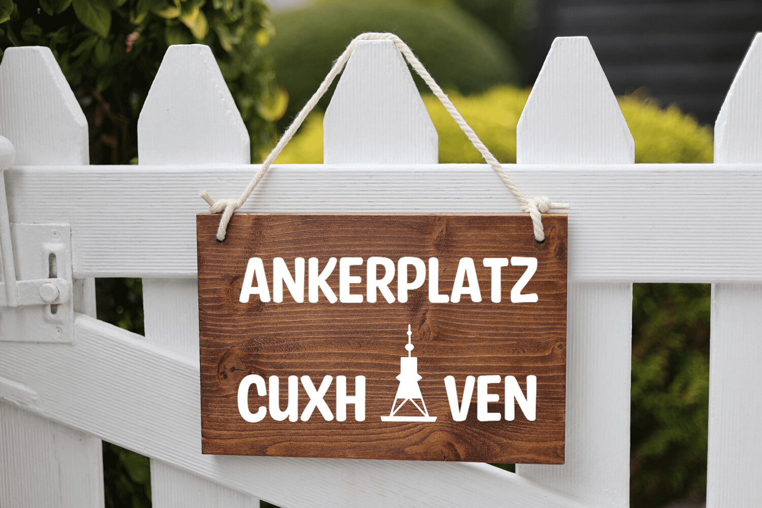 Holzschild Ankerplatz Ortsname