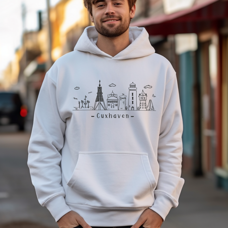 Premium Bio Hoodie Skyline Cuxhaven Unisex