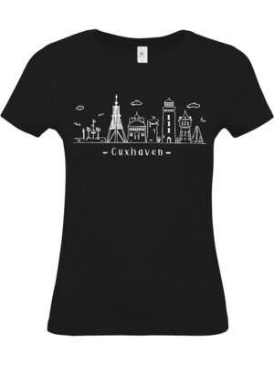 T-Shirt Slim Fit Skyline Cuxhaven T-Shirt Slim Fit Skyline Cuxhaven