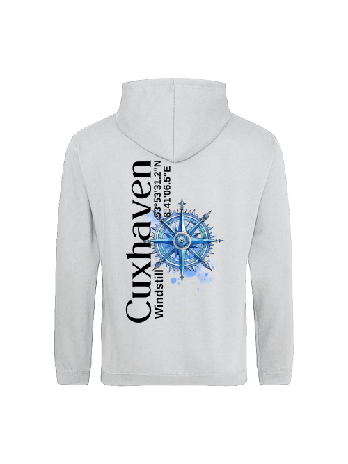Hoodie Cuxhaven Blauer Kompass Unisex Hoodie Cuxhaven Blauer Kompass Unisex