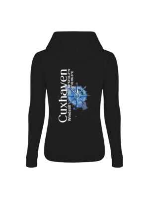 Frauen Hoodie Cuxhaven Blauer Kompass Frauen Hoodie Cuxhaven Blauer Kompass
