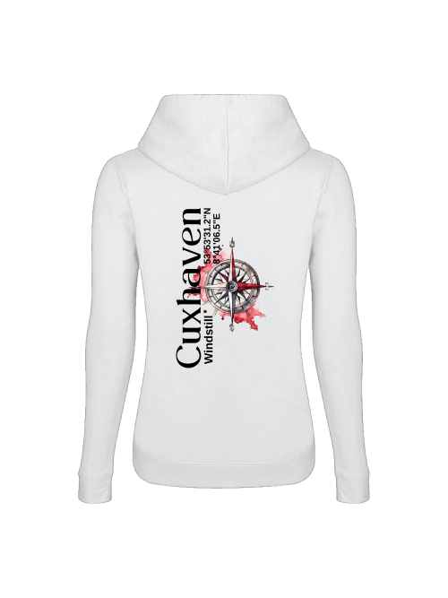 Frauen Hoodie Cuxhaven Roter Kompass Frauen Hoodie Cuxhaven Roter Kompass