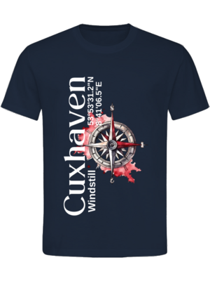 T-Shirt Normal Fit Cuxhaven Roter Kompass Unisex T-Shirt Normal Fit Cuxhaven Roter Kompass Unisex
