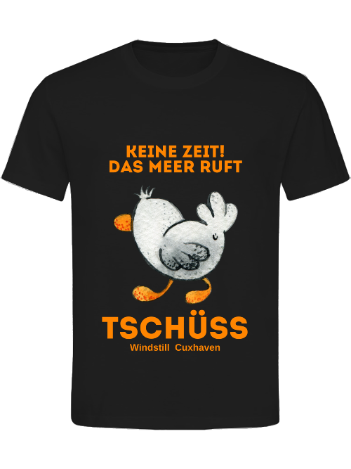T-Shirt Normal Fit Möwe Tschüss Unisex T-Shirt Normal Fit Möwe Tschüss Unisex