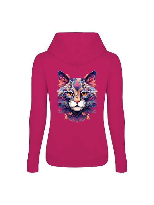 Frauen Hoodie Katze Fantasie