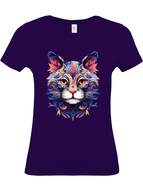 T-Shirt Slim Fit Katze Fantasie T-Shirt Slim Fit Katze Fantasie
