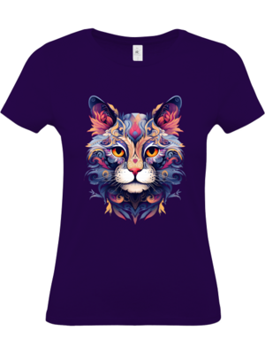 T-Shirt Slim Fit Katze Fantasie