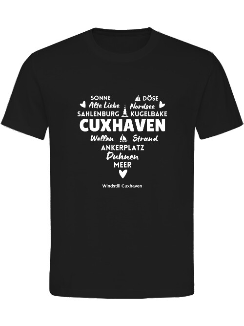 T-Shirt Normal Fit Cuxhaven Herz Unisex T-Shirt Normal Fit Cuxhaven Herz Unisex
