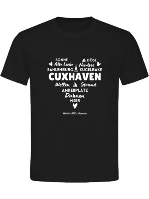 T-Shirt Normal Fit Cuxhaven Herz Unisex T-Shirt Normal Fit Cuxhaven Herz Unisex
