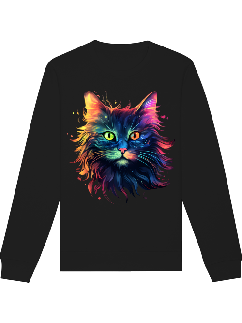 Sweatshirt Katze Schwarz Fantasie Unisex Sweatshirt Katze Schwarz Fantasie Unisex