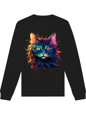 Sweatshirt Katze Schwarz Fantasie Unisex Sweatshirt Katze Schwarz Fantasie Unisex