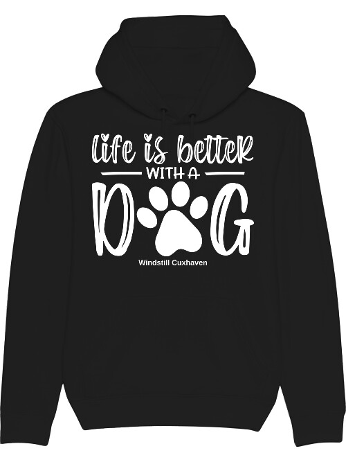 Premium Bio Hoodie Life is better with a dog Unisex Premium Bio Hoodie Life is better with a dog Unisex