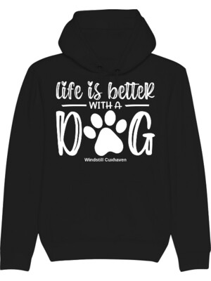 Premium Bio Hoodie Life is better with a dog Unisex