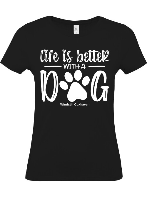 T-Shirt Slim Fit Life is better with a dog T-Shirt Slim Fit Life is better with a dog