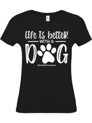 T-Shirt Slim Fit Life is better with a dog T-Shirt Slim Fit Life is better with a dog