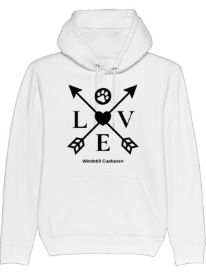 Premium Bio Hoodie Love Pfeile Unisex Premium Bio Hoodie Love Pfeile Unisex