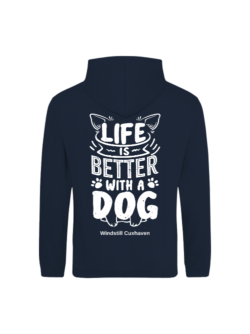 Hoodie Life is better with a dog beidseitig bedruckt Unisex Hoodie Life is better with a dog beidseitig bedruckt Unisex