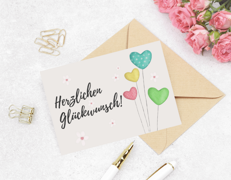 Postkarte "Glückwunsch"