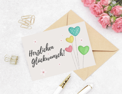 Postkarte Postkarte "Glückwunsch"