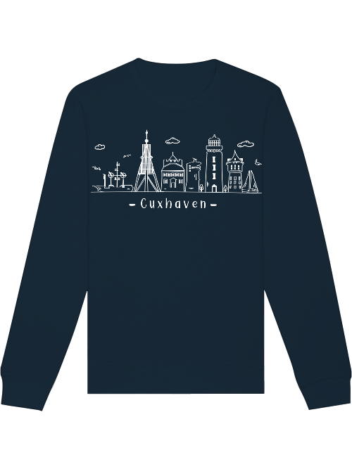 Sweatshirt Skyline Cuxhaven Unisex Sweatshirt Skyline Cuxhaven Unisex