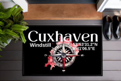 Fußmatte Cuxhaven Roter Kompass Fußmatte Cuxhaven Roter Kompass
