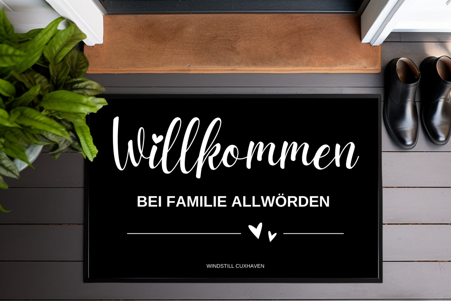 Fußmatte Willkommen Nachname personalisierbar