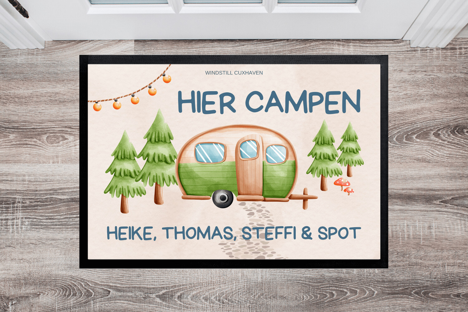 Fußmatte Camping personalisierbar