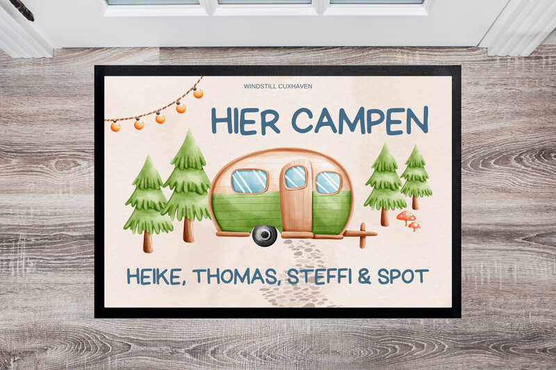 Fußmatte Camping personalisierbar Fußmatte Camping personalisierbar