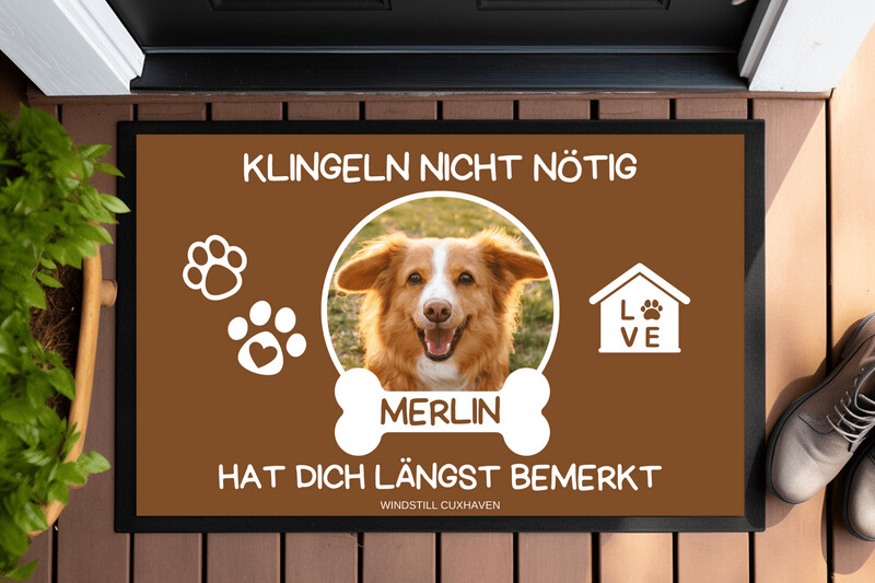 Fußmatte Klingeln nicht nötig personalisierbar Fußmatte Klingeln nicht nötig personalisierbar