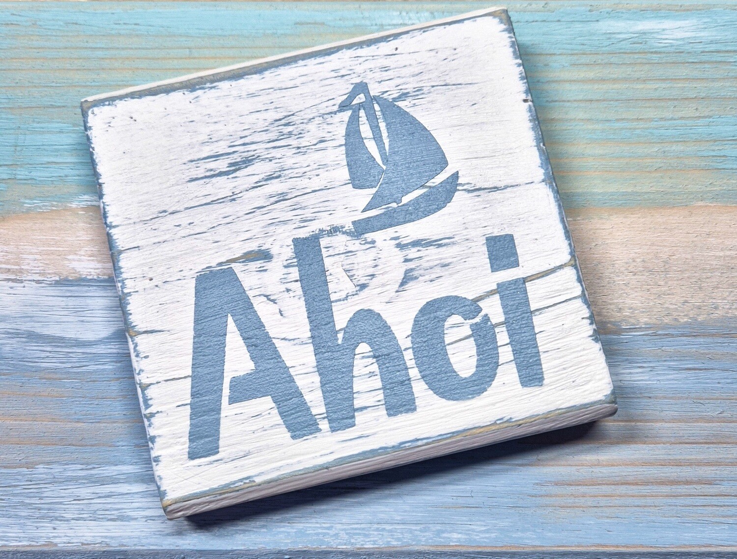 Holzschild Ahoi