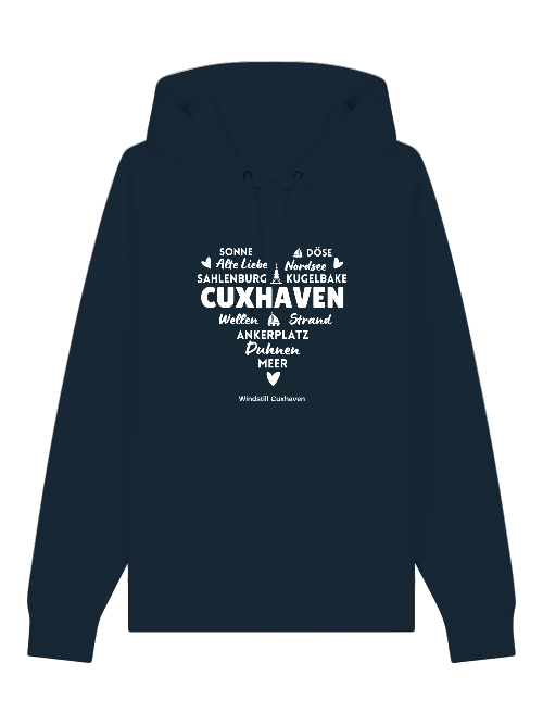 Premium Bio Hoodie Cuxhaven Herz Unisex Premium Bio Hoodie Cuxhaven Herz Unisex