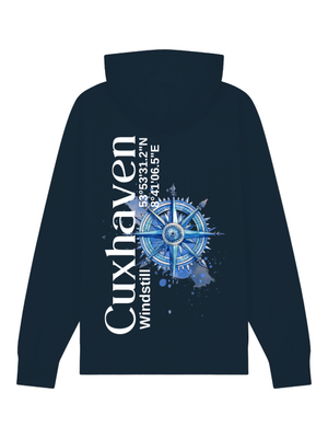 Premium Bio Hoodie Blauer Kompass Unisex Premium Bio Hoodie Blauer Kompass Unisex