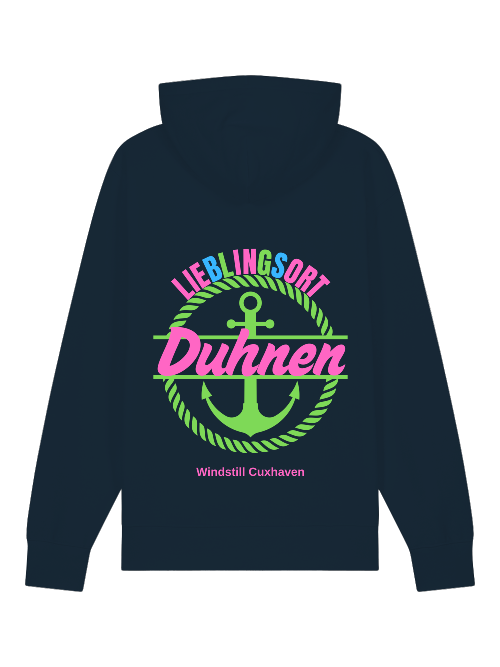 Premium Bio Hoodie Lieblingsort Duhnen grün Unisex Premium Bio Hoodie Lieblingsort Duhnen grün Unisex